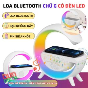 Loa Bluetooth Decor Kiêm Sạc Không Dây BT2301 - Led Theo Nhạc Sạc Không Dây Kết Nối Máy Tính - CHÍNH HÃNG