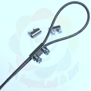 Ốc siết cáp đôi cùng trục Ốc giữ cáp 2 vị trí mạ niken chuyên dùng cho đèn khung tranh trang trí gia dụng công trình