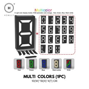 Homlly Solar LED Lighted House Door Number Sign Lamp