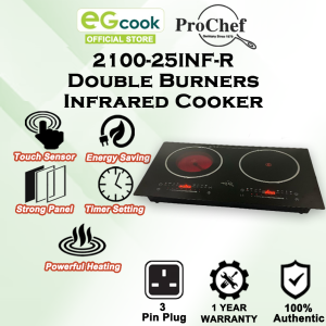 【Prochef】2200W Double Burners Infrared Cooker 2100-25INF-R/F