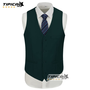 TIPICAL.INC ROMPI FORMAL VEST DALAMAN JAS GROOMSMAN Rompi Jas Formal Pria Warna Solid Rompi Bisnis Berkancing Satu Baris