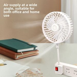LETIGO 3-Prong Plug Design Socket Fan Space Saving Cooling Quiet Operation Fan Portable USB-Powered Energy Efficient Fan Bedroom