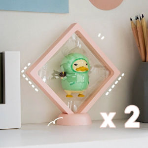 Cute-Ghost   ชั้นวางโมเดล กล่องโชว์โมเดล กล่องใส Pe โปร่งใส3D 2pcs เคสโชว์  ป้องกันฝุ่น ก มีขาตั้ง มีขาตั้ง ป ตู้โชว์ตุ๊กตา