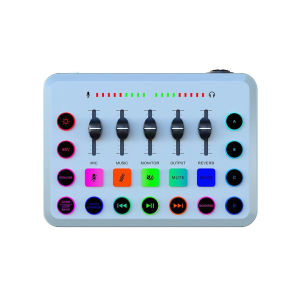 ONAIR F11 Gaming Audio Mixer Live Sound Card Mixer Streaming RGB Mixers With XLR mic input