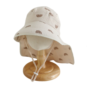 Infant Fisherman Caps Soft & Breathable Cotton Bucket Hat for Baby 2-6T Sun Protections Basin Caps Soft Headgear