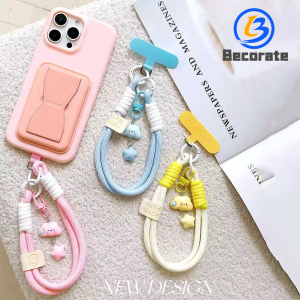 BECORATE Fashionable mobile phone cartoon hanging rope cute wrist Cloud and star woven hand-held chain