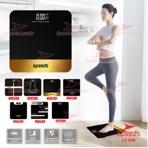 SPEEDS-Timbangan Badan Digital 180Kg Desain Elegan LX 040-03