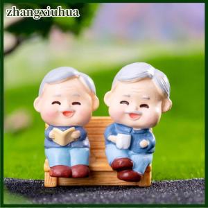 zhangxiuhua Mini Proposal Grandpa Grandma Figurines Landscape Decoration Car Dashboard Home Ornaments Gift