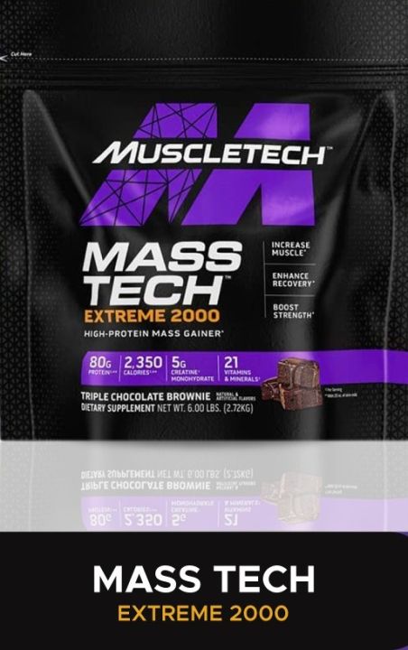 MuscleTech Mass-Tech Extreme 2000 6lb/7lb Mass Gainer Muscle
