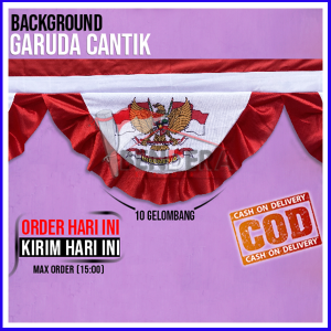 BENDERA BACKGROUND GARUDA CANTIK (10 GELOMBANG)