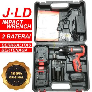 PROMO!!! JLD CORDLESS IMPACT WRENCH BRUSHLESS 330N.M /  MESIN PEMBUKA BAUT ELEKTRIK 48V 2 BATERAI