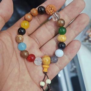 已开光 招财  Eighteen Seed Handstring Dobby Bodhi 18 Seed Hangzhou Lingyin The Same Mens and Womens Play 十八籽手串男女款送闺蜜家人手持十八子多宝星月菩提佛珠 Buddha Beads Eighteen Seed Bracelet Gift