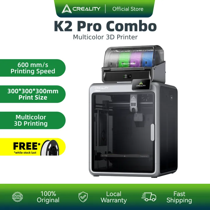 Creality (K2 Pro Combo) 3D Printer with Multicolor 3D Printing, Active Chamber Heating, Dual AI Cameras