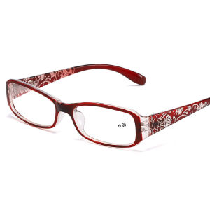 Carved Reading Glasses Anti-Blue Reading Glasses With Grade Legs Resin Frame Ladies Fashion Glasses