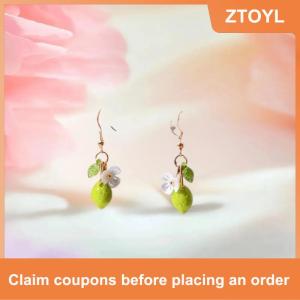 【ZTOYL】 Cá Nhân Bông Tai Chanh Với Tua Dài Trái Cây Mùa Hè Dangle Bông Tai Đa Năng Bohemian Đồ Trang Sức Quà Tặng Cho Phụ Nữ