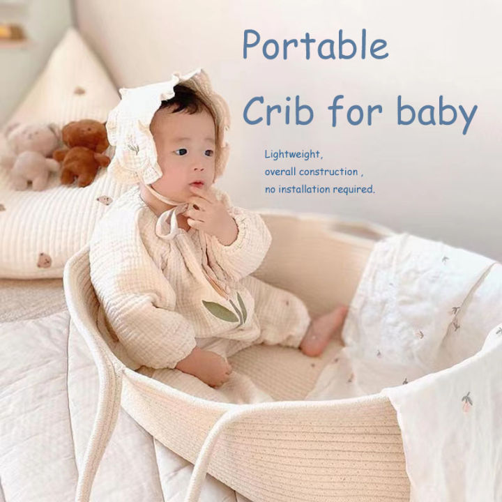 Crib for baby portable Outdoor crib moses basket carrier cotton