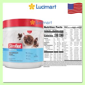 Bột hỗ trợ giảm cân thay thế bữa ăn Slimfast Original [Hàng Mỹ]