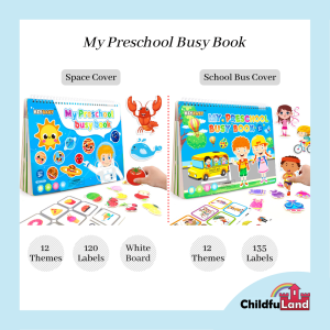 [CLEARANCE - PREMIUM QUALITY] DIY My Preschool Busy Book / Quiet Book With Box For Kids Educational Learning Toys
