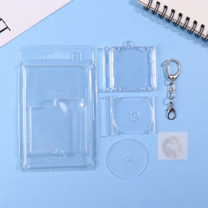 Minwen 1set Mini NFC Functional CD Disc Case Key Chain Peripheral Commemorative Album Key Holder For DIY Backpack Pendant