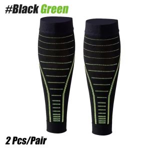 Buzesty 1 Pair Reflective Running Leg Compression Sleeves 20-30 mmHg – Shin Splint Calf Compression Sleeve Travel Men and Women (360N Knitting Technology From Germany)