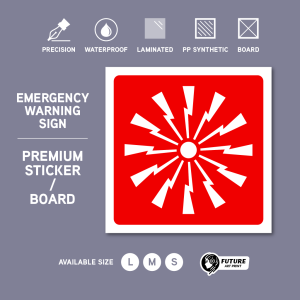 Fire Alarm. Sticker Signboard Sign Label Board. Call Point Button | Emergency Warning | Siren | Bell. Loceng Kebakaran