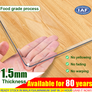 [2.5mm thickness] pvc table mat transparent 100% antibacterial oil-proof/scald-proof/odor-free pvc table cover table mat protector plastic table cover pvc table cloth table mat waterproof