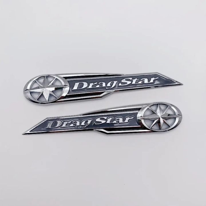 3D Chrome Fuel Tank Emblem Badge Sticker Decal ABS Drag Star Logo For ...