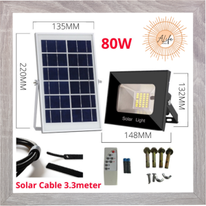 ALife World LED Solar Spotlight Solar Light Outdoor Lighting 80W 150W 200W 300W 600W 800W Waterproof Flood Rain Light Street Solar Save Electricity Sharp Lightning