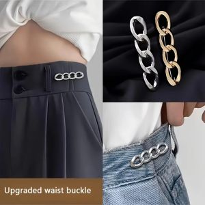 GORGE 3Pcs Set Alloy Waist Tightener Clips Detachable Adjustable No-Sew Waist Clips Practical Mixed Colors Fashion Buckle Clips For Women Dresses Pants