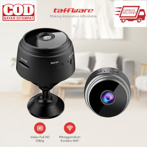Taffware Mini WiFi IP Camera CCTV Wide Angle 1080P Lensa 150 derajat 2MP 1920 x 1080 30FPS AVI Support Memory Card 128GB  Berkualitas Tinggi Pemakaian Sangat Mudah