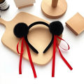 Ne Zha Headband Red Ribbon Solid Hairwear Cartoon Character Cosplay Hair Accessory. 