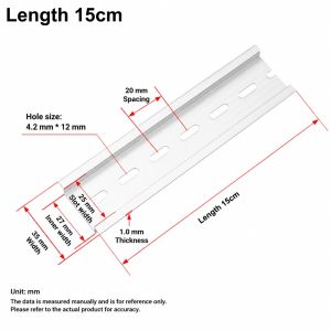 NOBLELYN Aluminum DIN Rail 1mm Thickness Universal Type Guide Rails Durable 10-50cm Terminal Blocks Relay