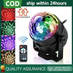 【Popular】Sound Sensor Activated Party Light Strobe Lamp 7 Modes RGB Sound Activated Light with Remote Control DJ Lighting