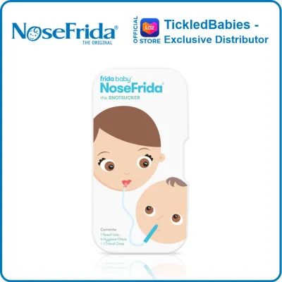 NoseFrida Nasal Aspirator - The Snotsucker w/ Travel Case - - -(nose frida sweden snot sucker baby infant nose cleaner )