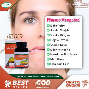 Obat Bells Palsy Stroke Struk Wajah Kaku Bibir Miring Melorot Mencong Kesulitan Berbicara Wajah Lumpuh Sebelah Mata Berkedut Kapsul Gamat Emas