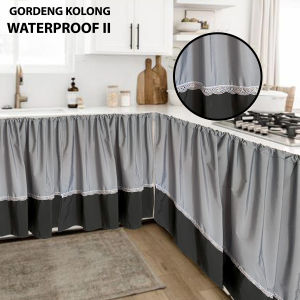 Gorden Kolong Dapur waterproof Kombinasi renda