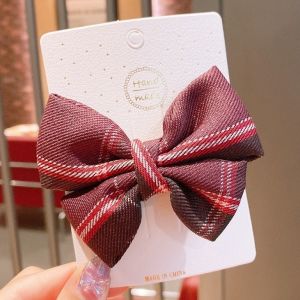 Jedai Jepit Rambut Jepitan Wanita Anak Pita Bahan Kain Motif Kotak Garis Ribbon Aksesoris Fashion Gaya Korea Korea Thailand Premium Ori Original
