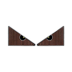 Dynamic Demon Eye Lights Car Sticker LED Display Front and Rear Glass Lights Fun Personality Creative Soft Screen Lights for Truck Car Off-road Vehicle