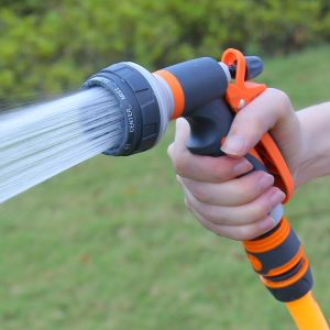FCHigh Quality 8-Pattern Garden Irrigation High Pressure Air Water Hose Nozzle Garden Water Guns For Water The Flowers Wash The Car Bathe TheKeep The Plot Clean