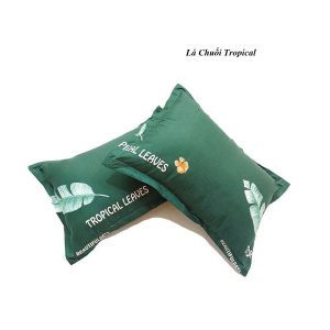 Vỏ gối kèm ruột nằm cotton poly  - gối kê đầu người lớn mềm mịn mượt nhiều màu - có bán lẻ ruột trắng [Heo hồng]