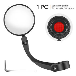 WEST BIKING Bike Rearview Mirror HD Wide-Angle Convex Mirror Adjustable Safety Bicycle Rear View Mirror Bike Accessories