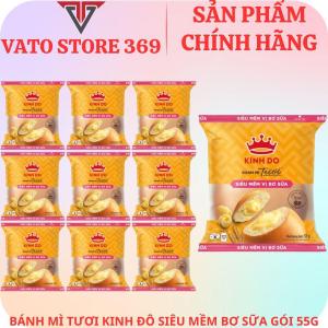 Bánh mì tươi KINH ĐÔ tròn bơ sữa gói 55g