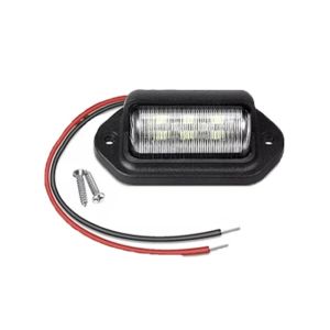 6 LED Car License Number Plate Lights Waterproof 12-24V Universal Truck RV Trailer Tail License Plate White Side Lamp Bulbs
