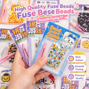 DIY Perler Beads Craft Kit Pixel Art Fuse Beads Educational Toy for Kids Creative Homemade Pendant Gift Set