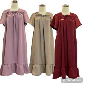 Daster Fuji Cringkle 100 Ribuan 3 pcs Dress Laura Fuji Kringkle Airflow Ld 110 cm Dan 120 Cm