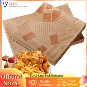 【Flagship】 500Pcs Waxed Deli Paper Sheets 25x25cm Basket Liners Food Picnic Paper Sheets for Sandwiches/Burgers/Fries