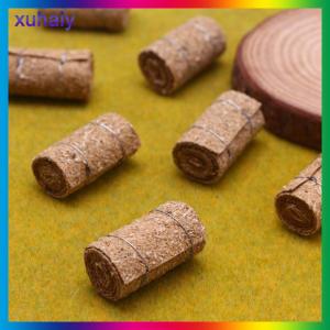 xuhaiy บ้านตุ๊กตา1 12ขนาดเล็ก4ชิ้นของตกแต่งบ้านตุ๊กตาโมเดลกองหญ้าแห้งบ้านตุ๊กตาฟาร์มของเล่นบ้านตุ๊กตาขนาดเล็กอุปกรณ์ตกแต่งฉาก