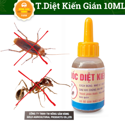 Killer Ant cockroach bio of, none smell, safety, non-toxic (bottle 10ml) -shallow gold