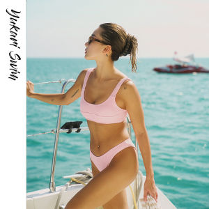 Yukari swim Bikini Set for Women 2 Pieces High Leg Crop Top Swimsuit Hot Spring Vacation