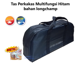 Tas Perkakas Multifungsi Hitam Premium Tukang Bangunan/Kayu Toolbag Teknisi Listrik /Bengkel Motor Mobil Bahan "longchamp"